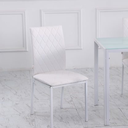 Ensemble de 4 chaises de salle à manger capitonnées