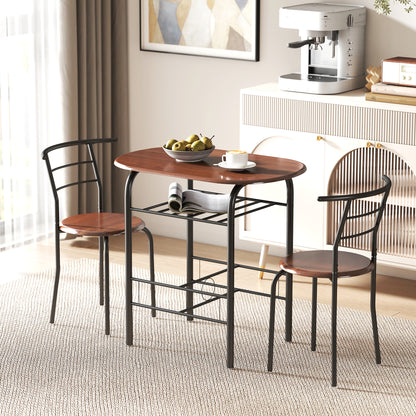 Ensemble table et chaises de cuisine 3 pièces