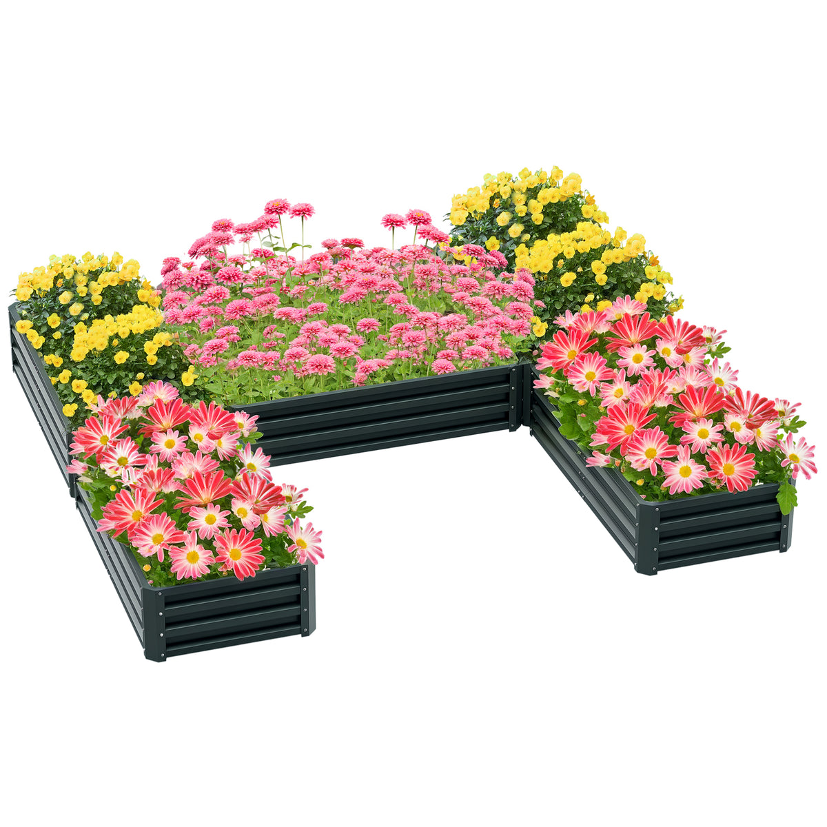Jardinières surélevées en acier ensemble de 5