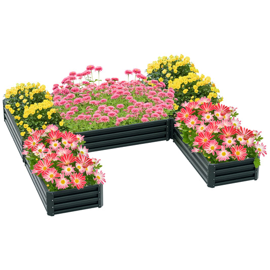 Jardinières surélevées en acier ensemble de 5