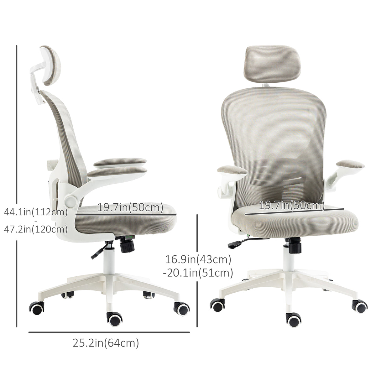 Chaise de bureau ergonomique avec support lombaire 4D