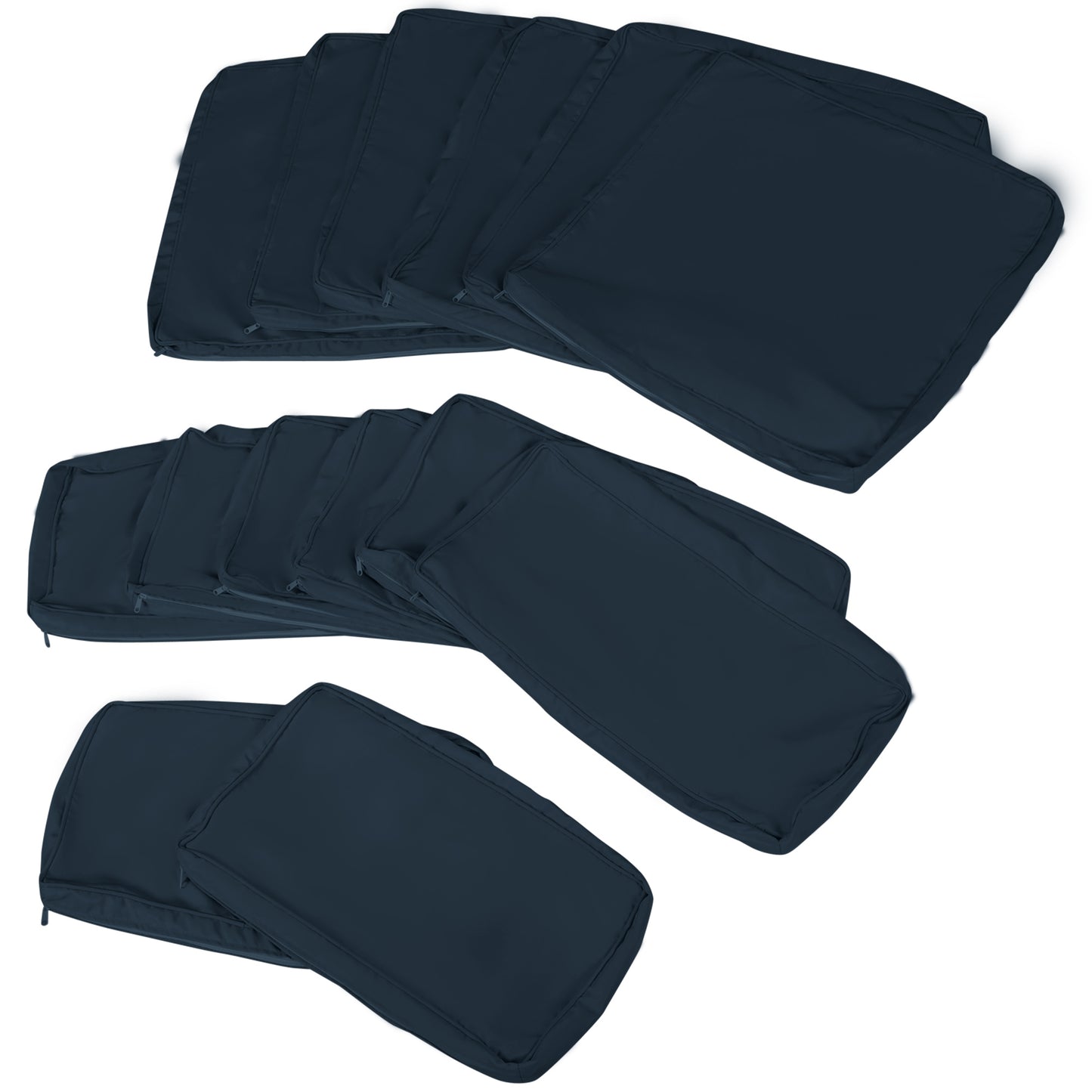 Housses de coussins patio ensemble 14 pièces polyester