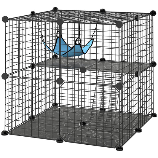 Enclos pour chat modulaire à 2 niveaux