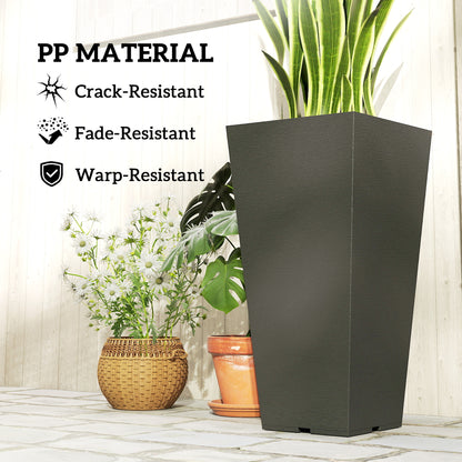 Ensemble de 2 bacs à fleurs empilables 58 cm — marbre