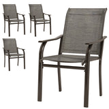 Chaises de patio en maille respirante, ensemble de 4